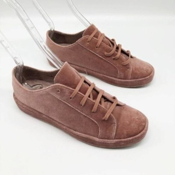 JOIE Daryl Velvet Light Mauve Low Top Sneakers  - Picture 2 of 8